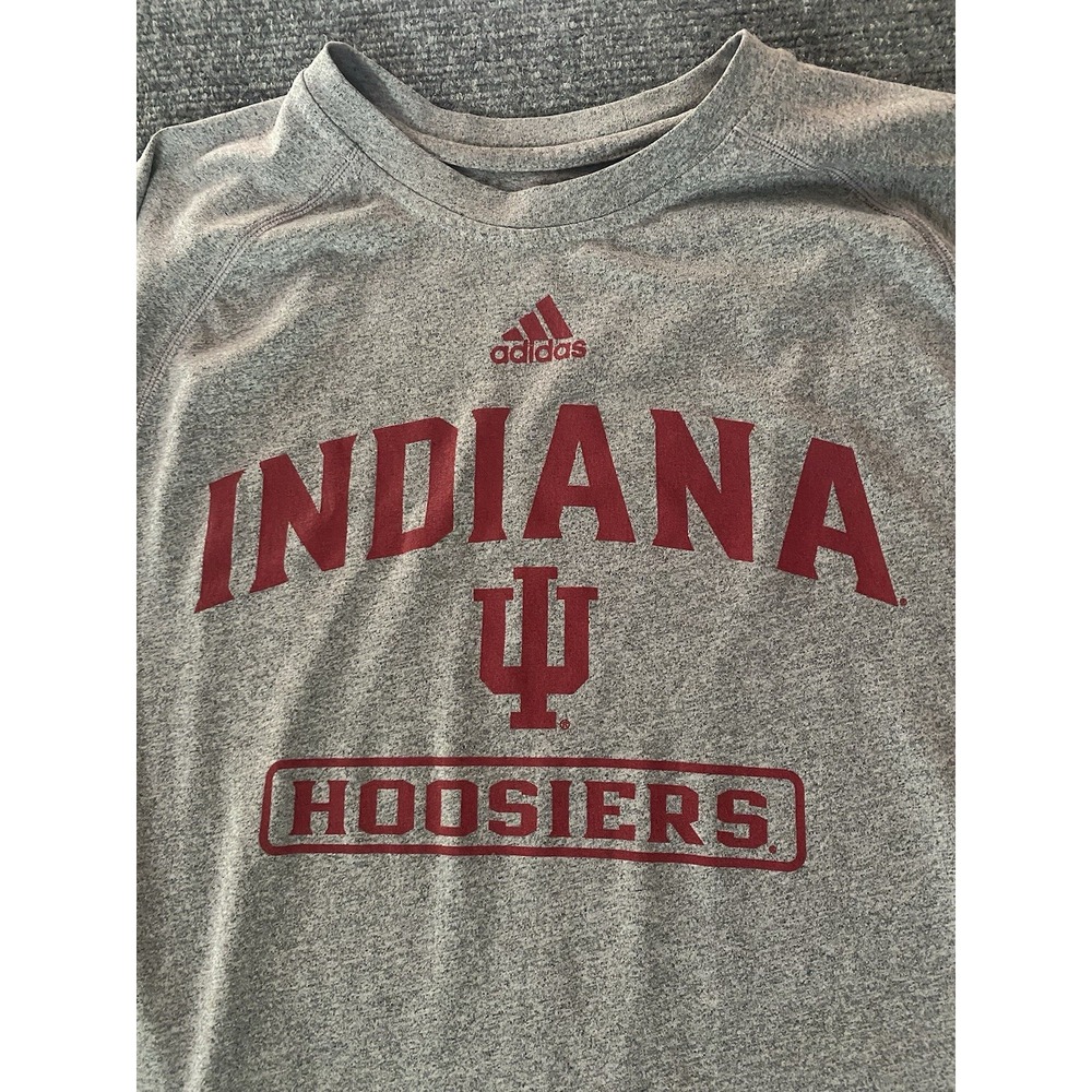 Adidas Indiana University Hoosiers IU Long Sleeve Climalite Shirt  Men's L